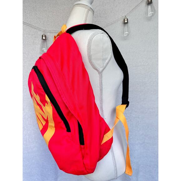 Nike Coral Orange Logo Multi Compartment Large Backpack Bag - Picture 6 of 11